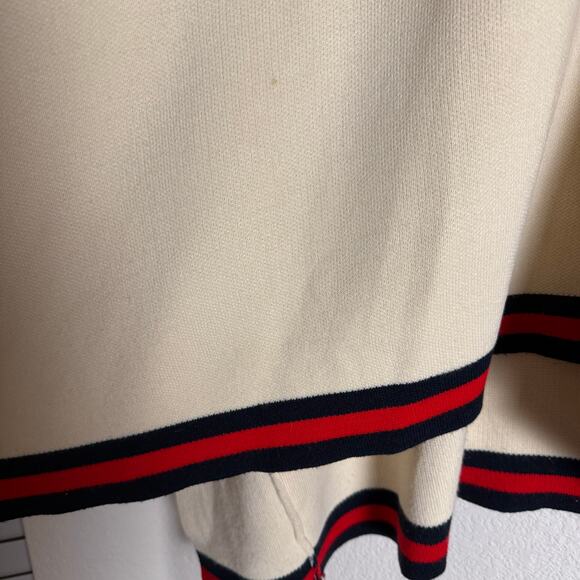 Tuckernuck Camden Ivory Striped V-Neck Soft Knit Poncho Cape Sweater One Size - Picture 14 of 15